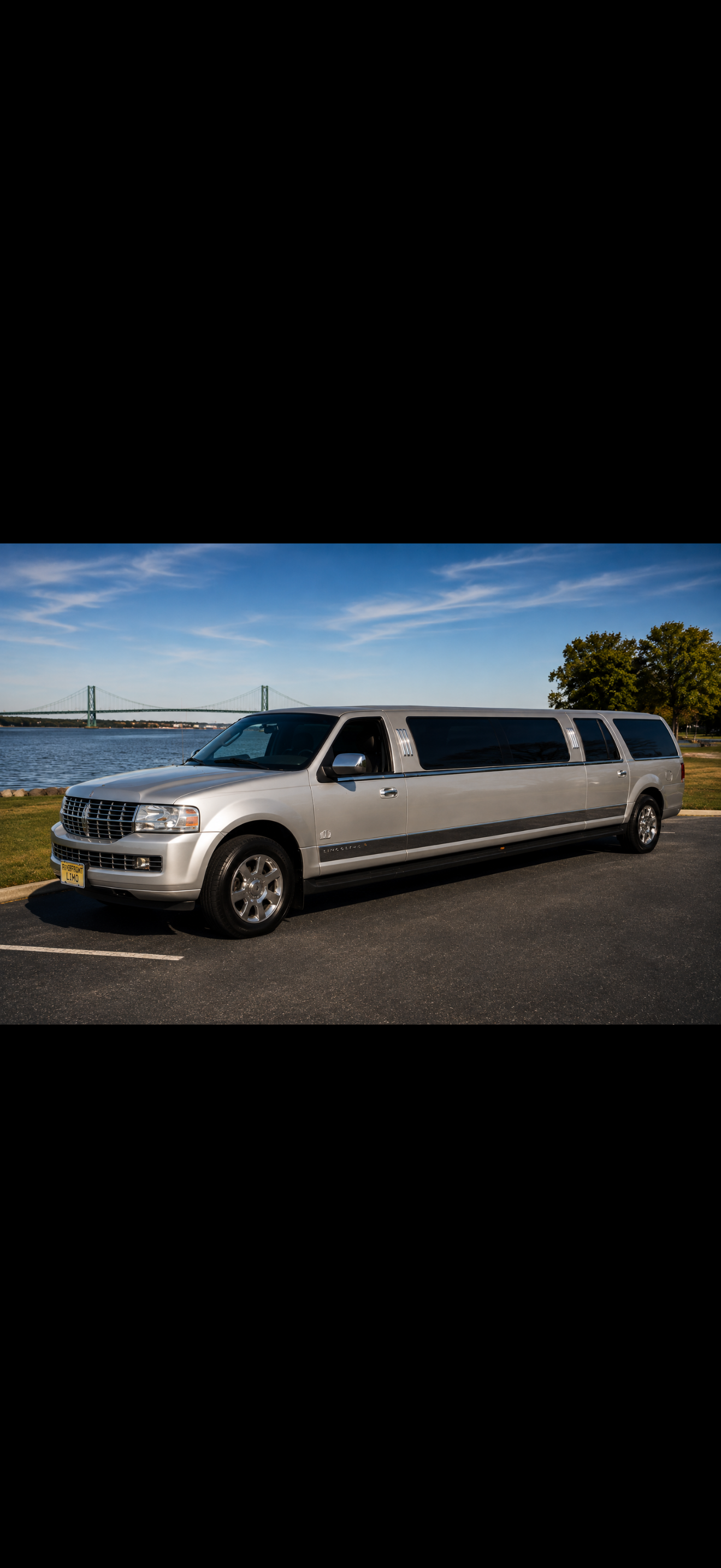 Luxury Silver Lincoln Navigator exterior