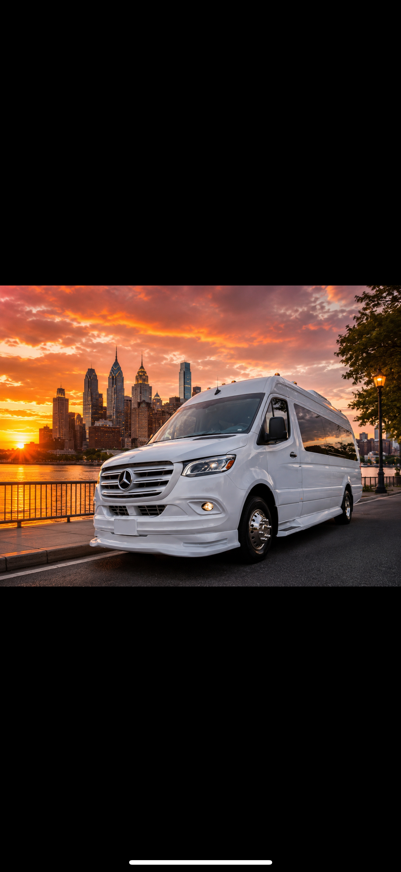 White Mercedes-Benz Party Bus exterior